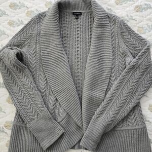 Women's Gray Cable Knit Sweater